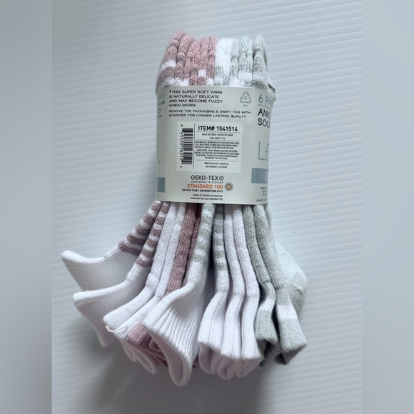 Lemon Powder Soft Women’s Ankle Socks | 6-Pair Pack | Multi-Colored | Brand New - Picture 8 of 10